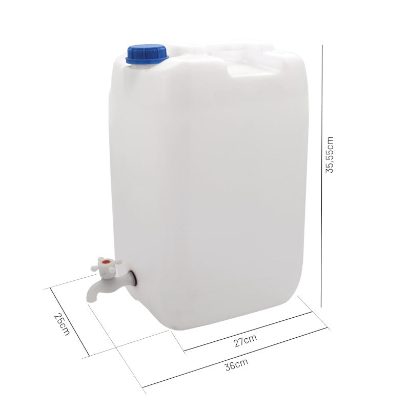 Bidon d'eau en plastique 20L avec robinet en métal