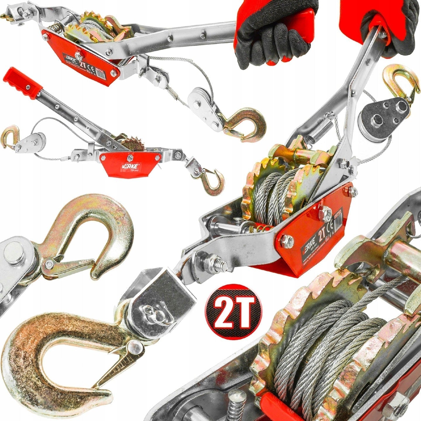 Treuil  manuel a Câble 2T 2,5 m