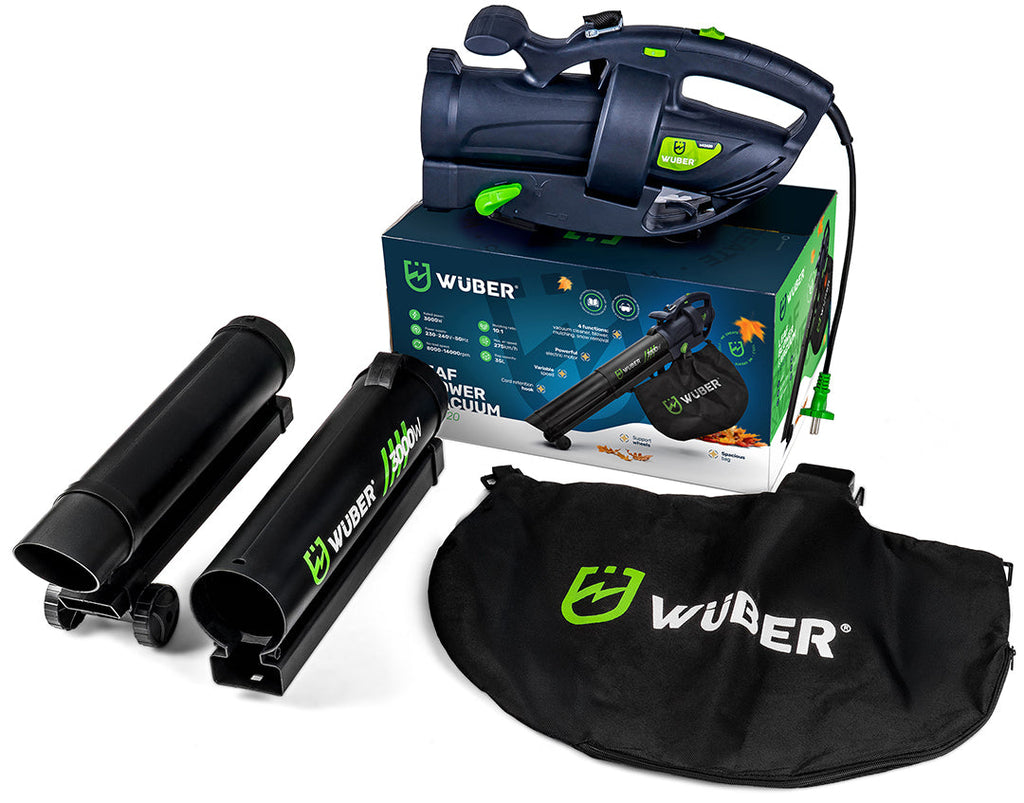 Souffleur de feuilles électrique Wuber avec broyeur 3000 W