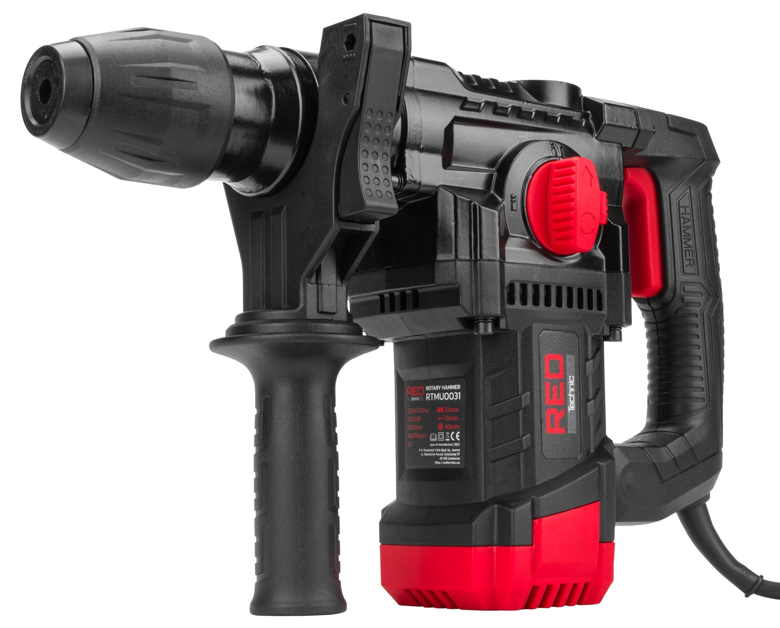 MŁOT UDAROWY MŁOTOWIERTARKA UDAR SDS+ ZESTAW 2200W RTMU0031