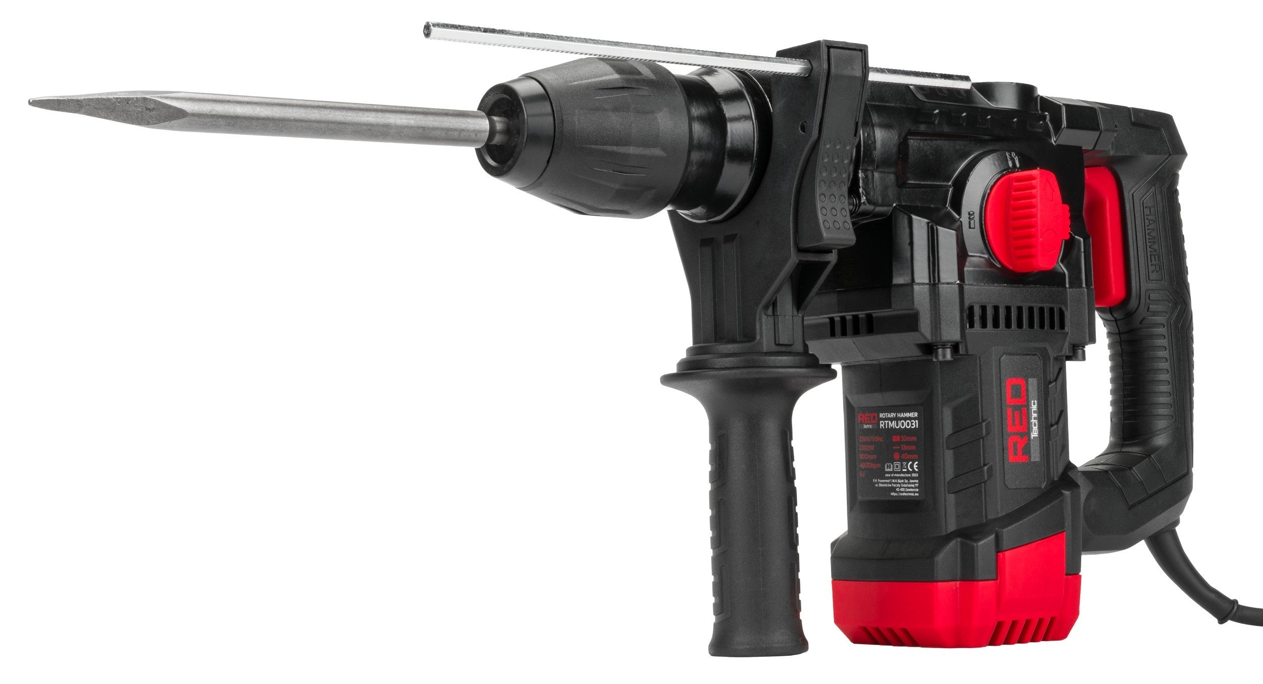 MŁOT UDAROWY MŁOTOWIERTARKA UDAR SDS+ ZESTAW 2200W RTMU0031