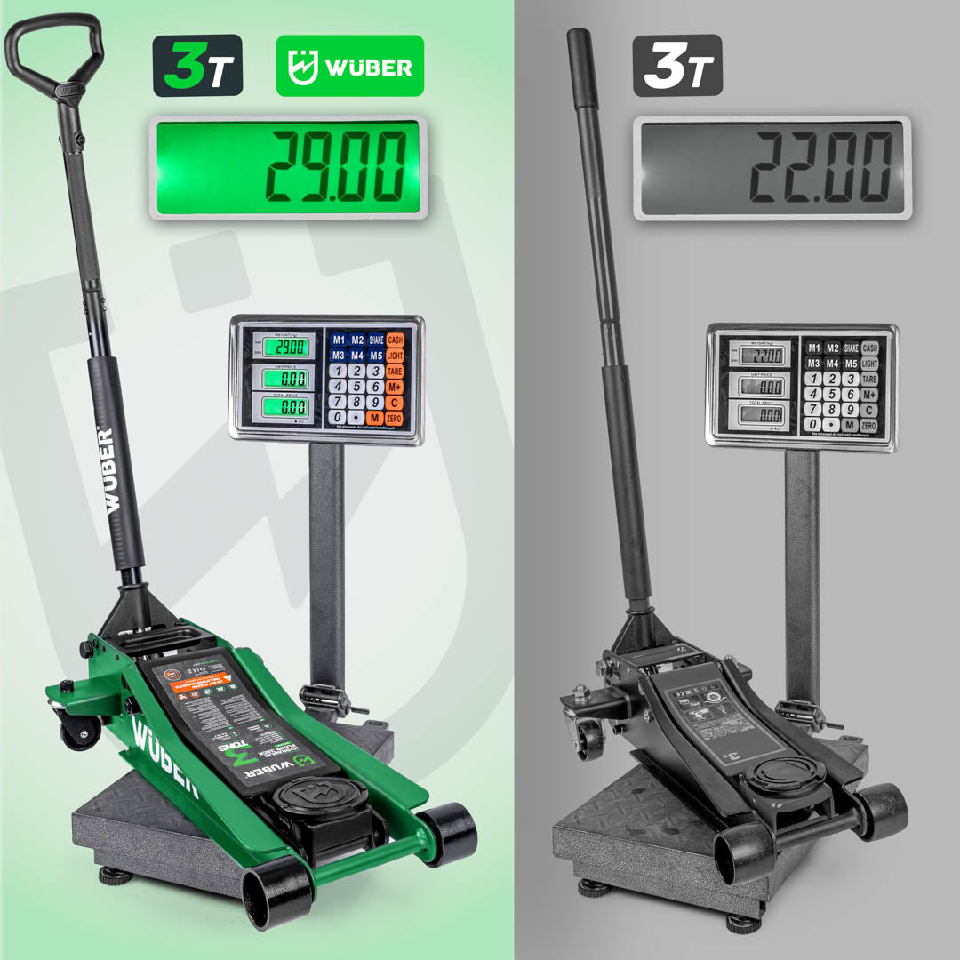 Cric de voiture Wuber 3T 75 à 505 mm