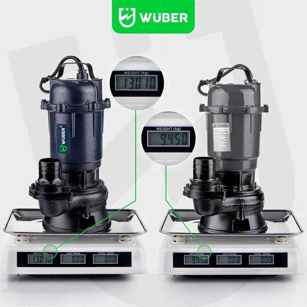 Pompe vide cave fosse septique avec broyeur d'eau + TUYAU 2'' 30M WUBER 2500 W 18000 l/h